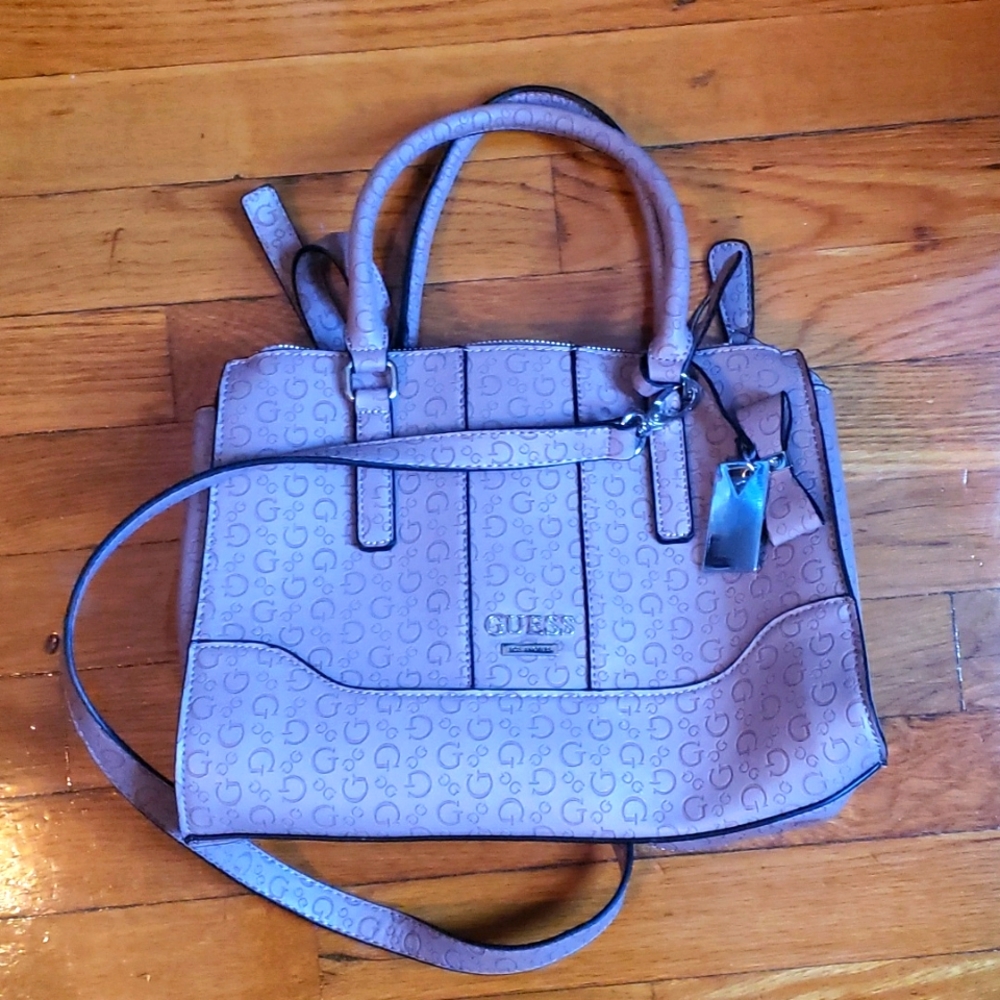 GUESS Taupe Shoulder Bag Crossbody Handbag